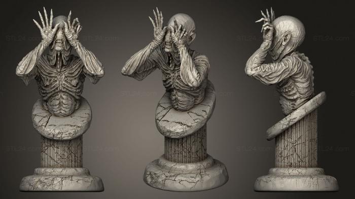 Бюсты монстры и герои (Бледный человек, BUSTH_1580) 3D модель для ЧПУ станка